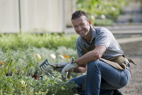 Gardening specialists in Old Oak Common maintaining a balanced landscape